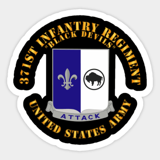 371st Infantry Regiment - DUI (V0) - Black Devils Sticker